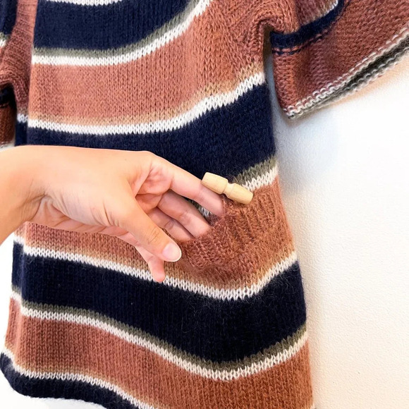 Calypso St Barth Mohair Blend Striped Short Sleeve Preppy Designer Knit Sweater - Picture 4 of 8